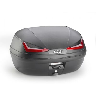 E455N Simply IV kufr GIVI černý (Monolock s vlastní plotnou), červené odrazky, objem 45 litrů